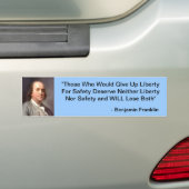 Benjamin Franklin Bumpersticker (Op auto)