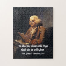 Benjamin Franklin citaat - Aangepaste legpuzzel
