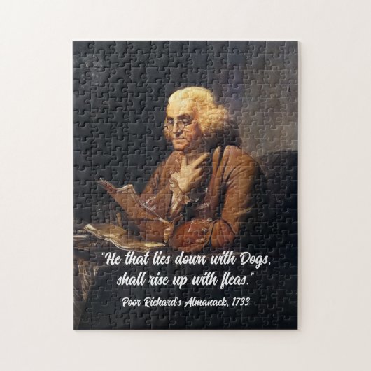 Benjamin Franklin citaat - Aangepaste legpuzzel (Verticaal)