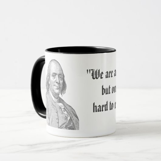 Benjamin Franklin citaat Mok (Voorkant links)