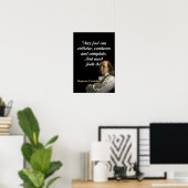 Benjamin Franklin Citaat over Dwaas Poster (Thuiskantoor)