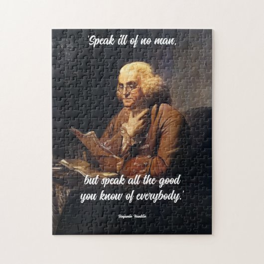 Benjamin Franklin Citaat - Pas Citaat aan Legpuzzel (Verticaal)