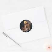 Benjamin Franklin citaat Ronde Sticker (Envelop)