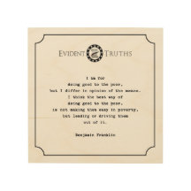 benjamin franklin citeert rustige muur plaque 2