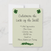 Benjamin Franklin Clover St. Patrick's Dag Kaart (Achterkant)