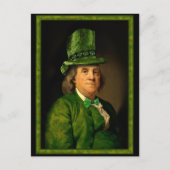 Benjamin Franklin Clover St Patrick's Day Briefkaart (Voorkant)