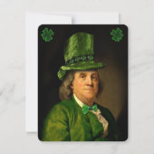 Benjamin Franklin Clover St Patrick's Day Kaart (Voorkant)