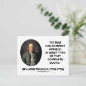 Benjamin Franklin Compose Himself Wiser dan Briefkaart (Staand voorkant)