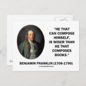 Benjamin Franklin Compose Himself Wiser dan Briefkaart (Voorkant / Achterkant)