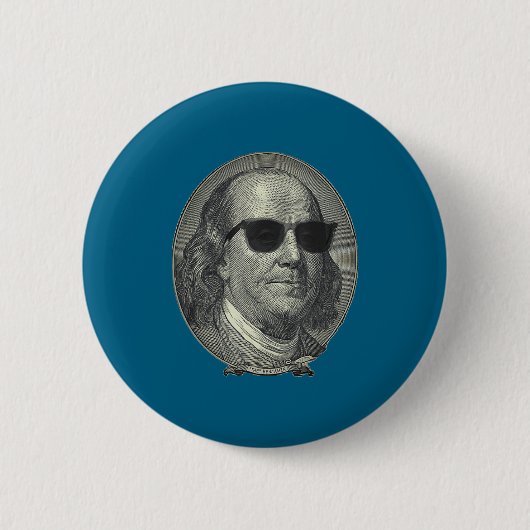 Benjamin Franklin De Benjamin Het draait allemaal Ronde Button 5,7 Cm (Voorkant)