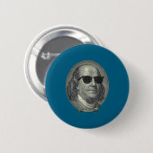 Benjamin Franklin De Benjamin Het draait allemaal Ronde Button 5,7 Cm (Voorkant /achterkant)