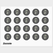 Benjamin Franklin De Benjamin Het draait allemaal Ronde Sticker (Vel)