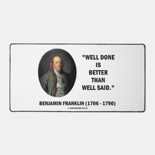 Benjamin Franklin deed het beter dan goed gezegd Bureaumat (Voorkant)