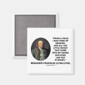 Benjamin Franklin dol op het lezen van geldcitaat Magneet (Voorkant / Achterkant)