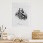 BENJAMIN FRANKLIN door Henry Bryan Hall Poster (Keuken)