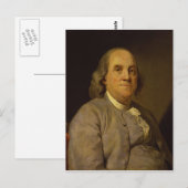 Benjamin Franklin door Joseph-Siffred Duplessis Briefkaart (Voorkant / Achterkant)