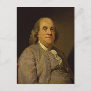 Benjamin Franklin door Joseph-Siffred Duplessis Briefkaart