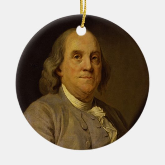 Benjamin Franklin door Joseph-Siffred Duplessis Keramisch Ornament (Voorkant)