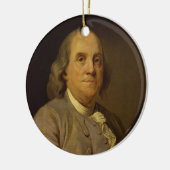 Benjamin Franklin door Joseph-Siffred Duplessis Keramisch Ornament (Links)