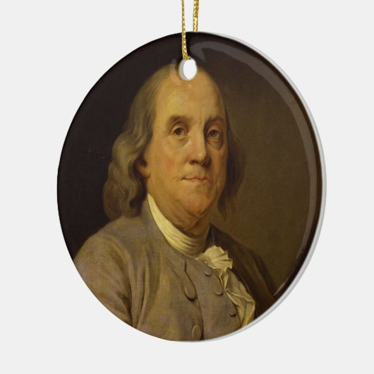 Benjamin Franklin door Joseph-Siffred Duplessis Keramisch Ornament (Links)