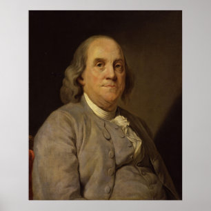 BENJAMIN FRANKLIN door Joseph-Siffred Duplessis Poster