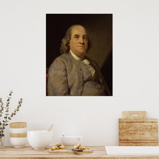 BENJAMIN FRANKLIN door Joseph-Siffred Duplessis Poster (Keuken)