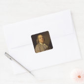 Benjamin Franklin door Joseph Siffred Duplessis Vierkante Sticker (Envelop)