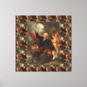 Benjamin Franklin Drawing Electricity uit Sky Canvas Afdruk (Voorkant)