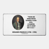 Benjamin Franklin Drie dingen extreem hard Bureaumat (Voorkant)
