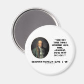 Benjamin Franklin Drie dingen extreem hard Magneet (Voorkant / Achterkant)