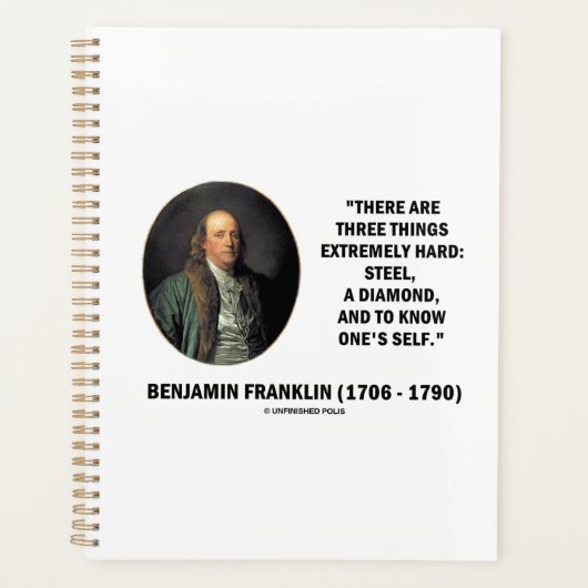 Benjamin Franklin Drie dingen extreem hard Qte Planner (Voorkant)