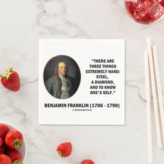 Benjamin Franklin Drie dingen extreem hard Servetten (Insitu)