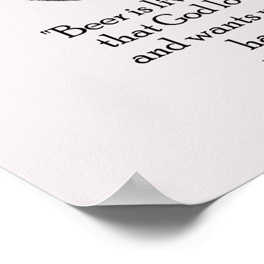 Benjamin Franklin en citaat over bier Poster (Hoek)