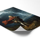 Benjamin Franklin en het Lightning Experiment 1752 Poster (Hoek)