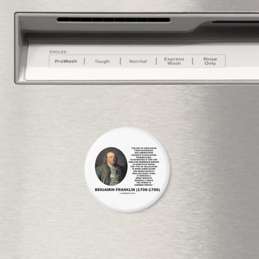 Benjamin Franklin Evaluating Probabilities Quote Magneet (Insitu (Vaatwasser))