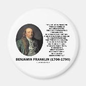 Benjamin Franklin Evaluating Probabilities Quote Magneet (Voorkant)