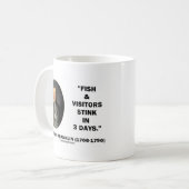 Benjamin Franklin Fish & Visitors stoppen over 3 d Koffiemok (Voorkant links)