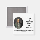 Benjamin Franklin Fish & Visitors stoppen over 3 d Magneet (Voorkant / Achterkant)