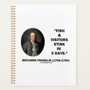 Benjamin Franklin Fish & Visitors stoppen over 3 d Planner