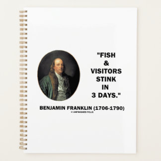 Benjamin Franklin Fish & Visitors stoppen over 3 d Planner