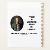 Benjamin Franklin Fish & Visitors stoppen over 3 d Planner (Achterkant)