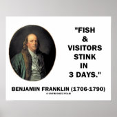 Benjamin Franklin Fish & Visitors stoppen over 3 d Poster (Voorkant)