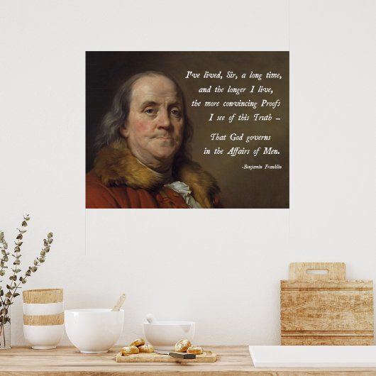 Benjamin Franklin God Poster (Keuken)