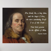 Benjamin Franklin God Poster (Voorkant)
