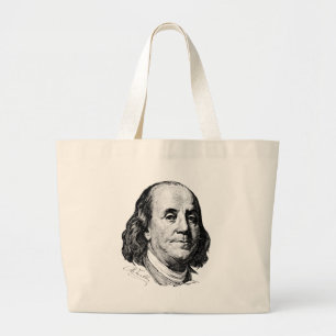 Benjamin Franklin Grote Tote Bag