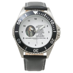 Benjamin Franklin Grote Voordelen Uitvinding Quote Horloge