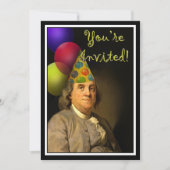 Benjamin Franklin Happy Birthday Kaart (Voorkant)