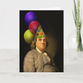 Benjamin Franklin Happy Birthday Kaart (Voorkant)