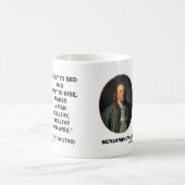 Benjamin Franklin Healthy Wealthy Wise Quote Koffiemok (Center)