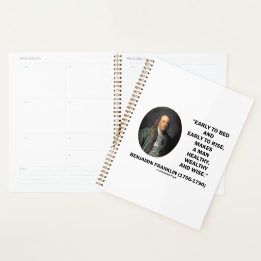 Benjamin Franklin Healthy Wealthy Wise Quote Planner (Display)